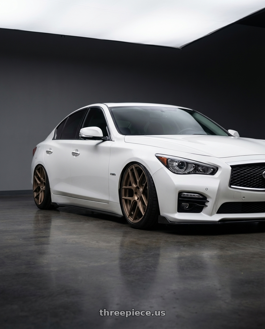 2020 Infiniti Q50 with Aodhan AFF2 5x114.3 20x9+32 Matte Bronze wheels