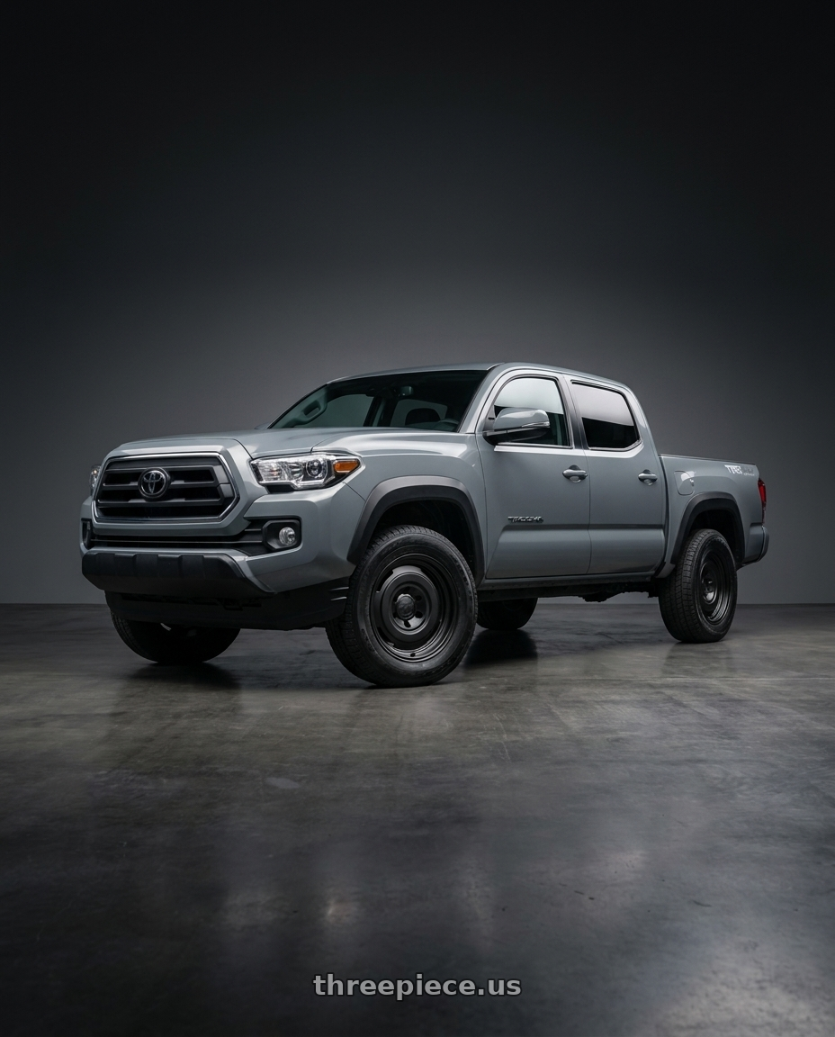 2023 toyota tacoma with fifteen52 ANALOG HD 6x139.7 16x7.5 +0 ASPHALT BLACK (SATIN BLACK) wheels
