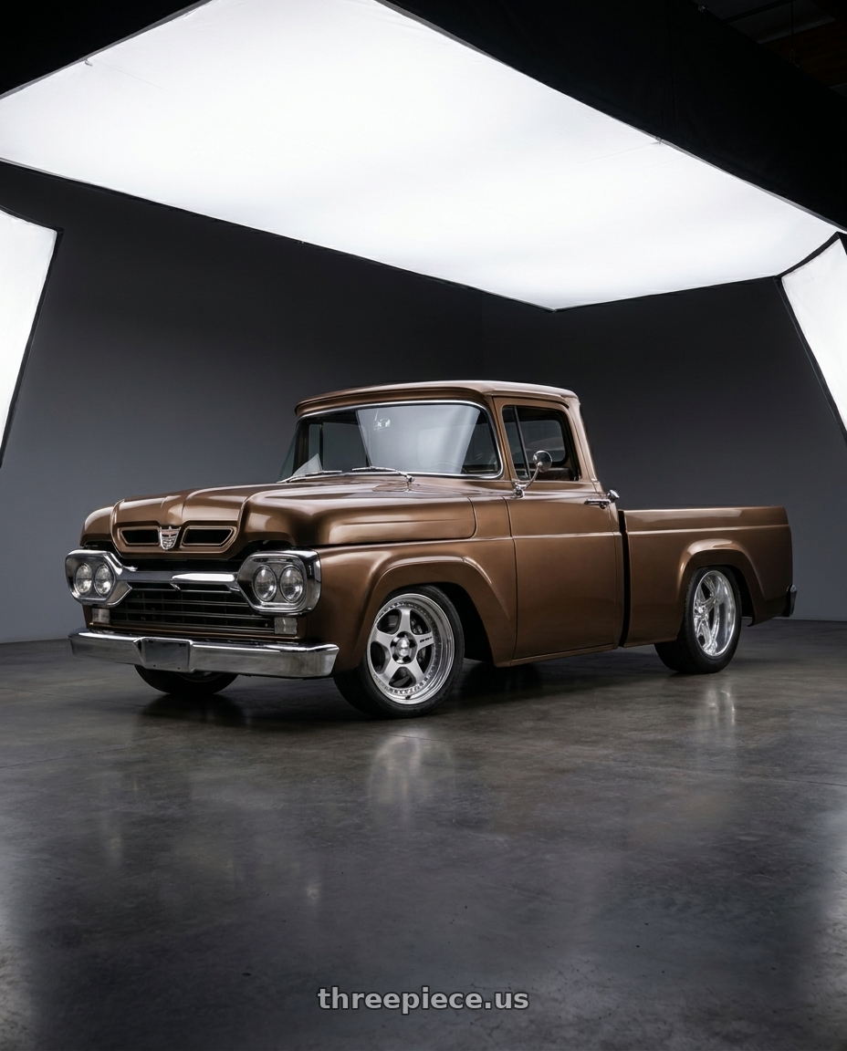 1960 ford f100 with Work Meister L1 3P 5x114.3 19x9.5+50 A Disk Matte Silver wheels