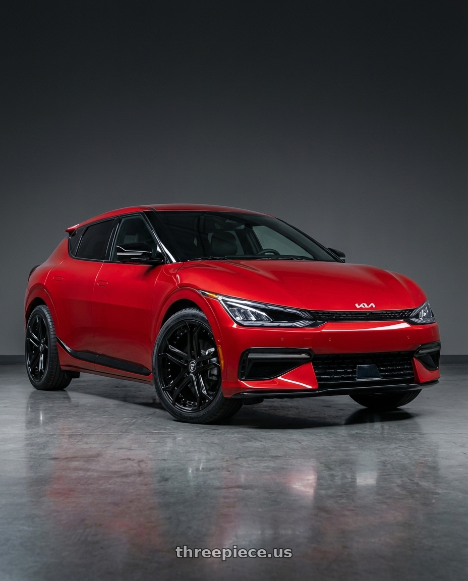 2023 Kia EV6 with MARQUEE WHEELS M3284 5x114.3 20x9+35 BLACK - GLOSSY BLACK wheels
