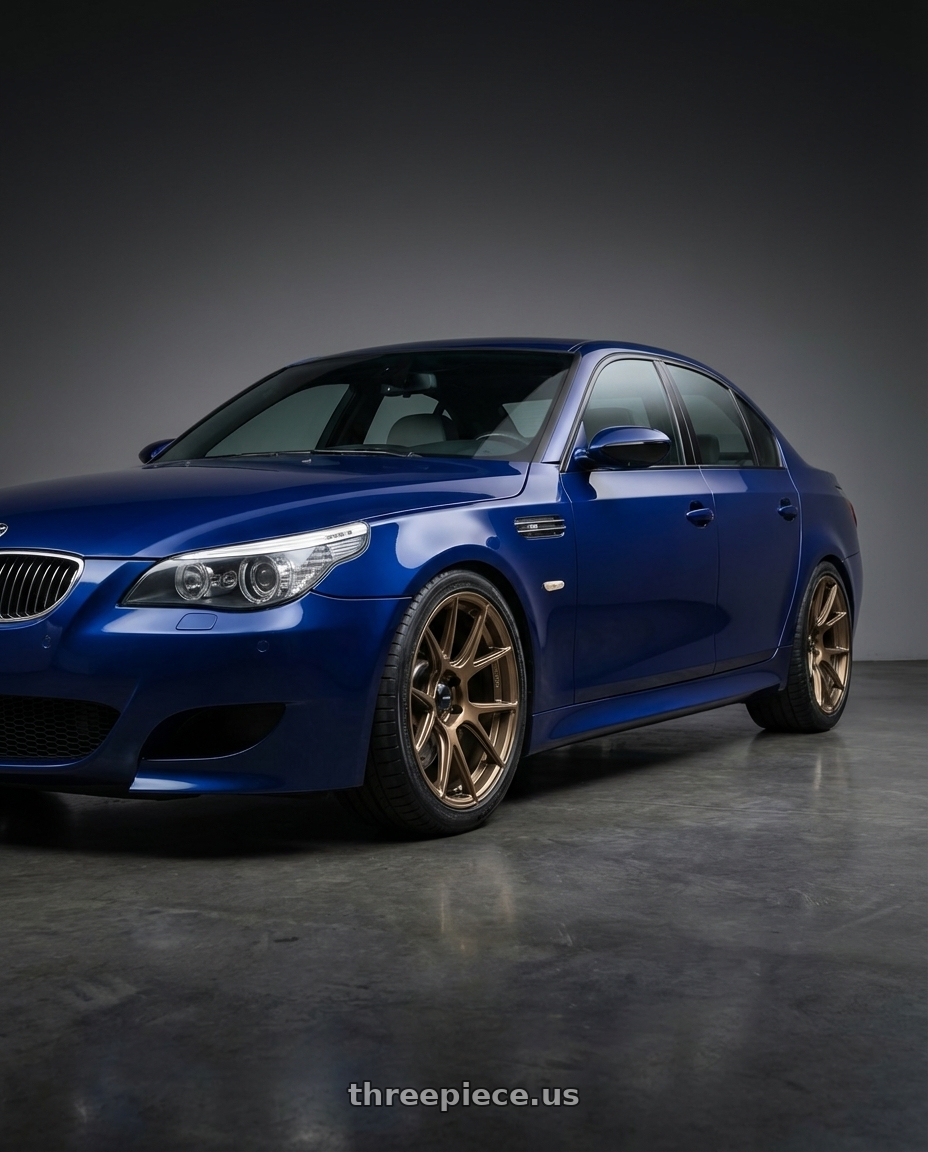 2010 BMW M5 E60 with Konig Ampliform 5x120 19x10+28 Gloss Bronze wheels