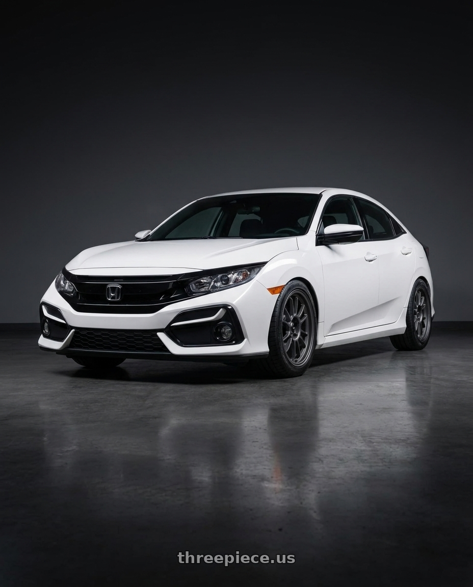 2021 Honda Civic Type R with Konig Hypergram 5x120 18x8.5+35 Matte Grey wheels