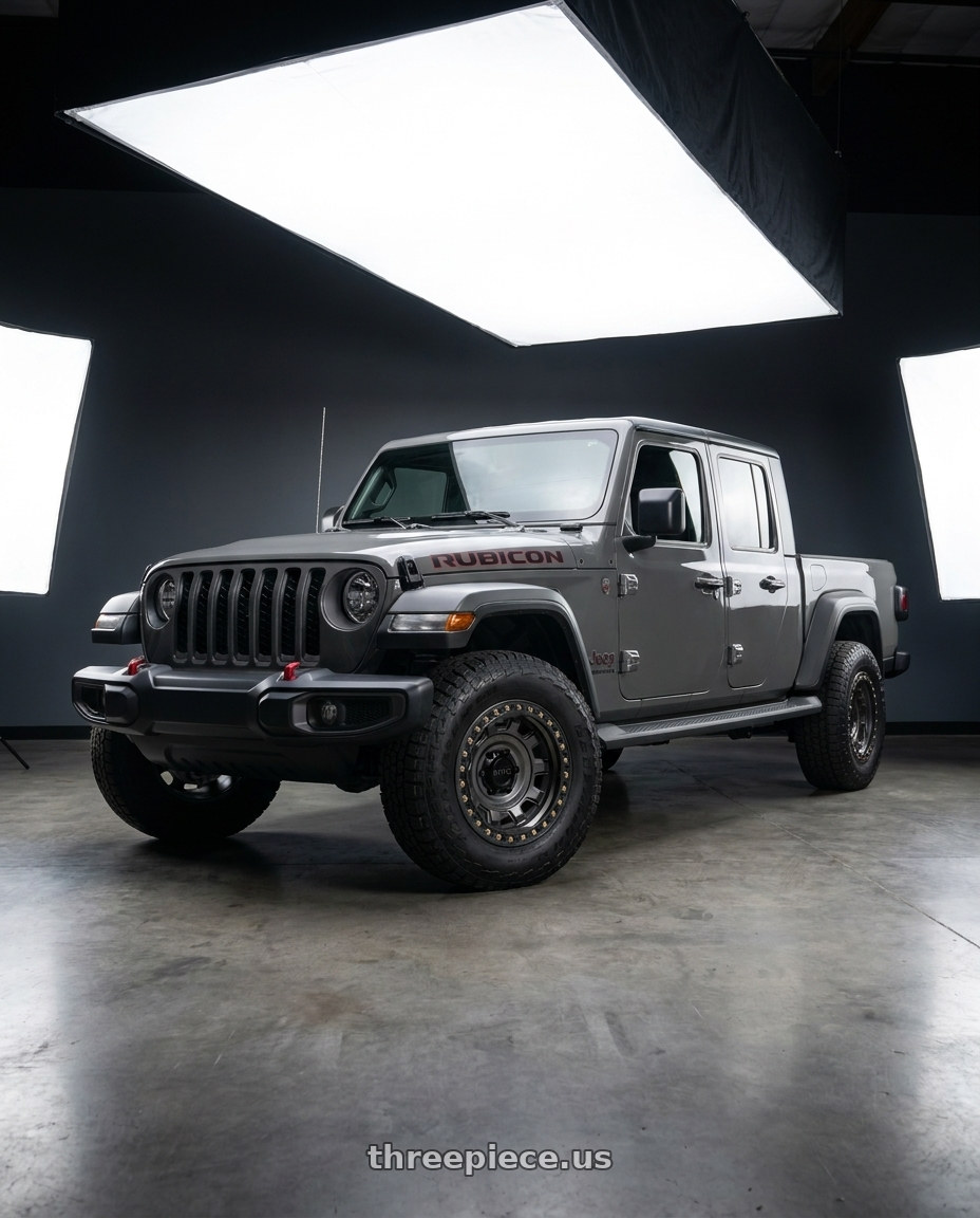2021 Jeep Gladiator Sport with KMC KM236 TANK BEADLOCK 5X127 17X9 -15 ANTHRACITE wheels