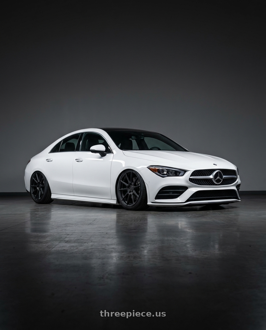 2023 Mercedes-Benz CLA C118 with Aodhan AFF2 5x112 19x8.5+35 Matte Black wheels