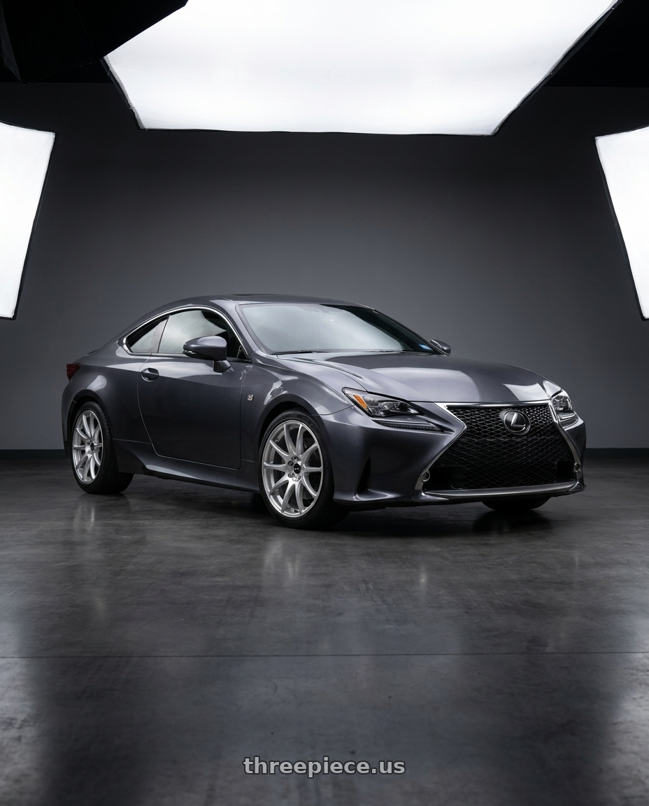 2015 Lexus Rc350 Base RWD with Vors TR4 5x114.3 19x8.5  +35 Silver Machine Face wheels