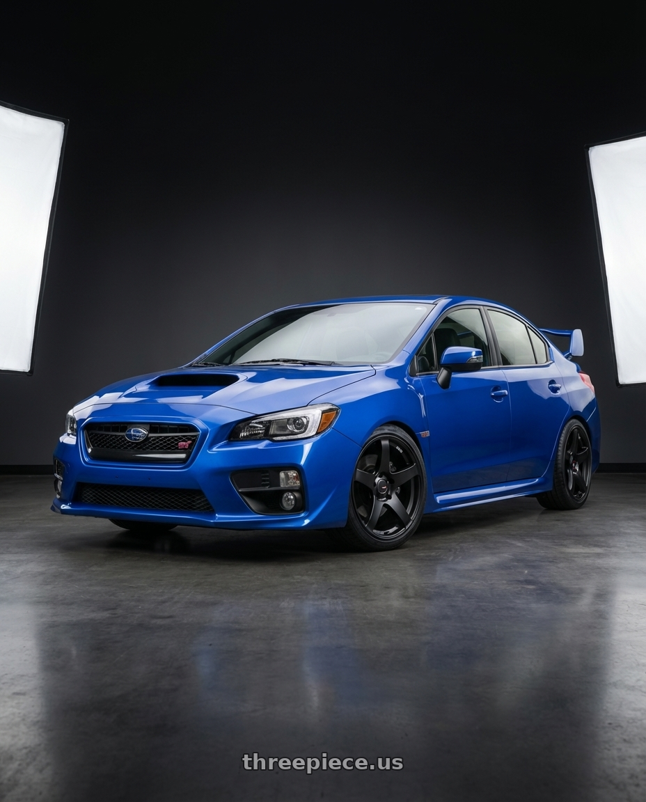 2018 Subaru WRX STI with Ssr Gtv01 5x114.3 18x8.5+40  FLAT BLACK wheels