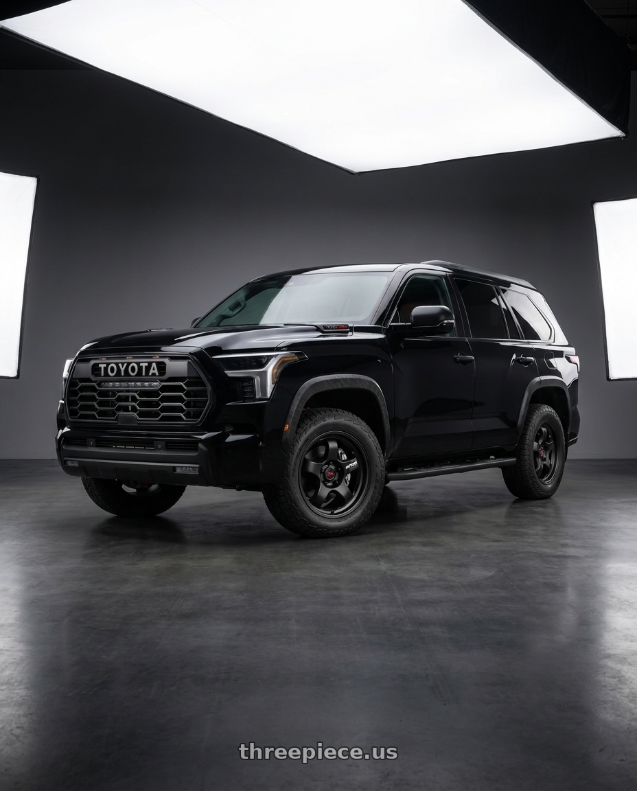 2026 Toyota sequoia trd pro with WORK Meister S1 SUV 6x139.7 18x9+18 Matte Black wheels