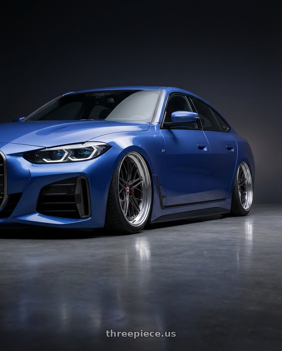 2021 BMW 430i Msport with Avant Garde Wheels F53R BLANK 20x11 +BLANK Dark Graphite Metallic wheels