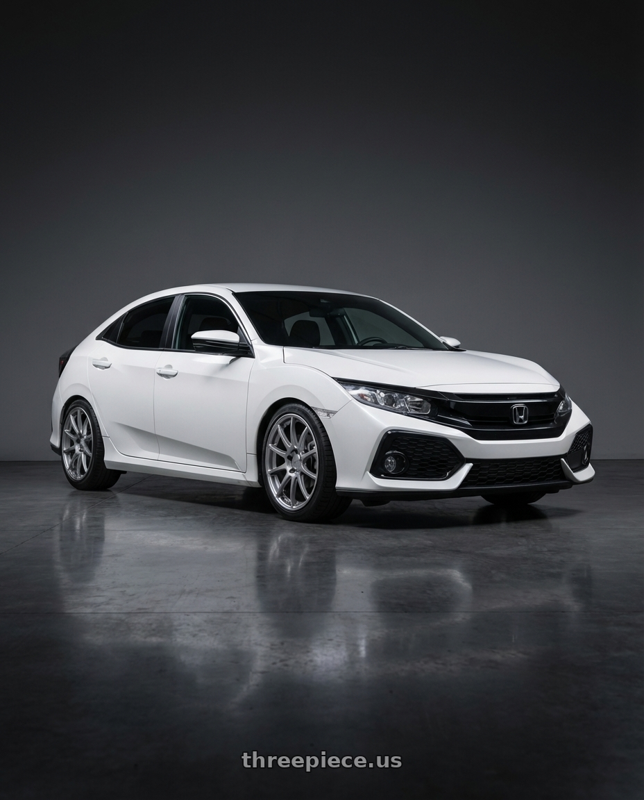 2024 Honda Civic with Ssr Gtv02 5x114.3 18x8.5+40  GLARE SILVER wheels