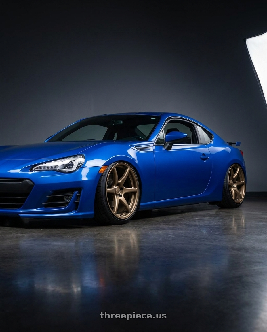 2017 Subaru BRZ with Kansei K11B Tandem 5X100 18x8.5 35 Bronze wheels