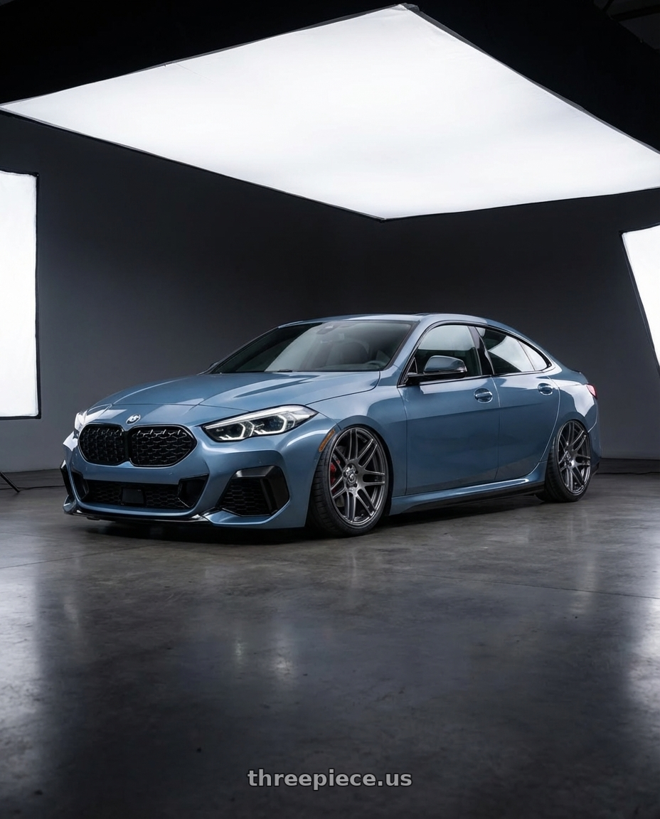 2021 BMW M235i xDrive, Storm Bay Metallic with Forgestar F14 5x120 20x10.5 +40 Gloss Anthracite wheels