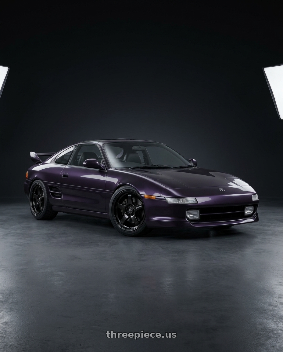 1998 toyota mr2 with Motegi MR159 BATTLE V 5X114.3 18x8.5 +22 BLACKBIRD METALLIC wheels