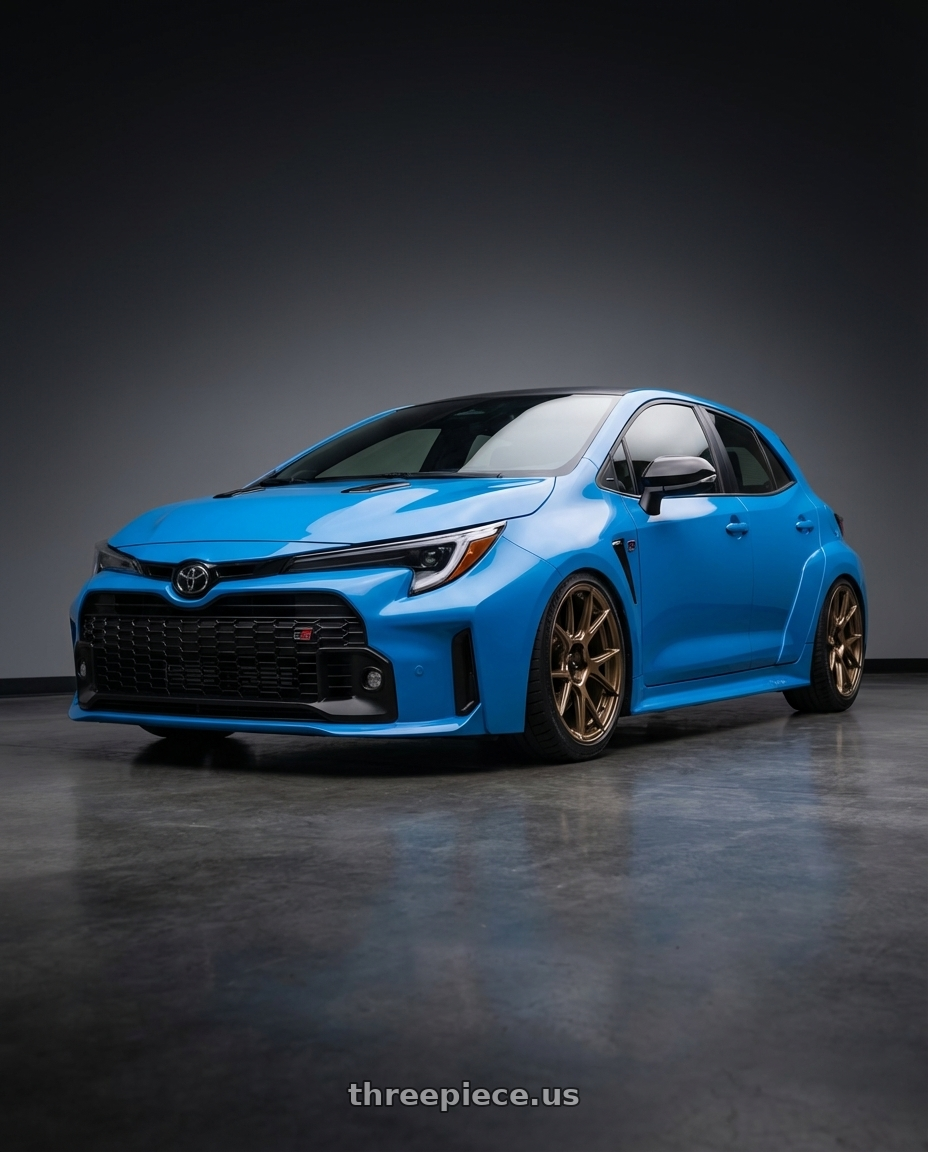 2024 Toyota GR Corolla with Konig Ampliform 5x114.3 18x9.5+25 Gloss Bronze wheels