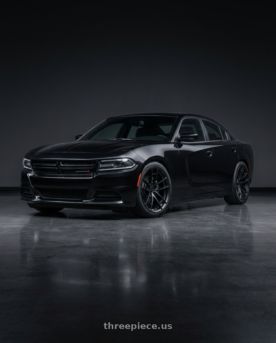 2021 Dodge Charger SXT with MRR M392 5x115 20x9.5  +12 Matte Black fit Charger Challenger wheels