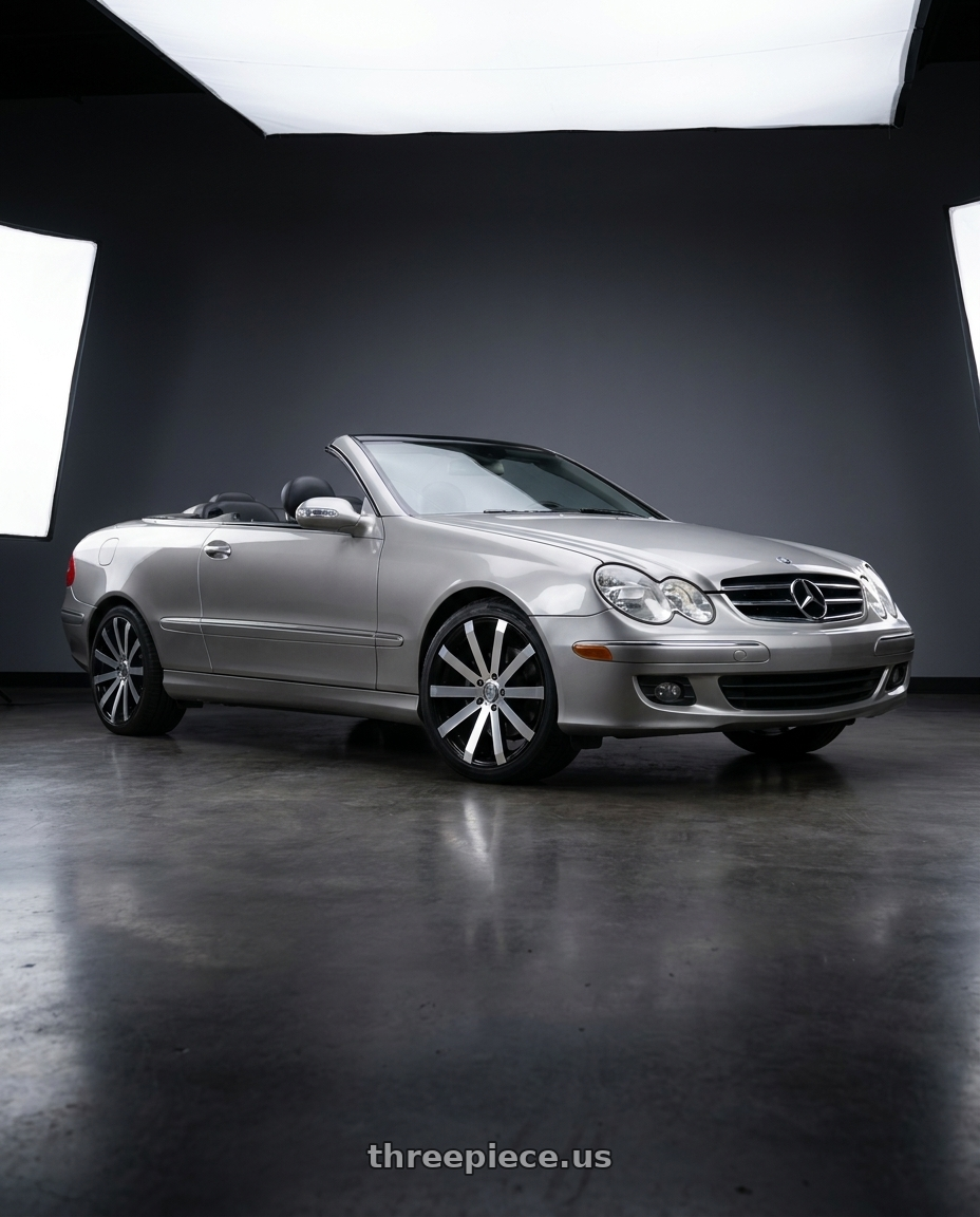 2006 Mercedes Benz clk350 with VELOCITY 12 5X112 18x8 +35 BLACK MACHINED wheels