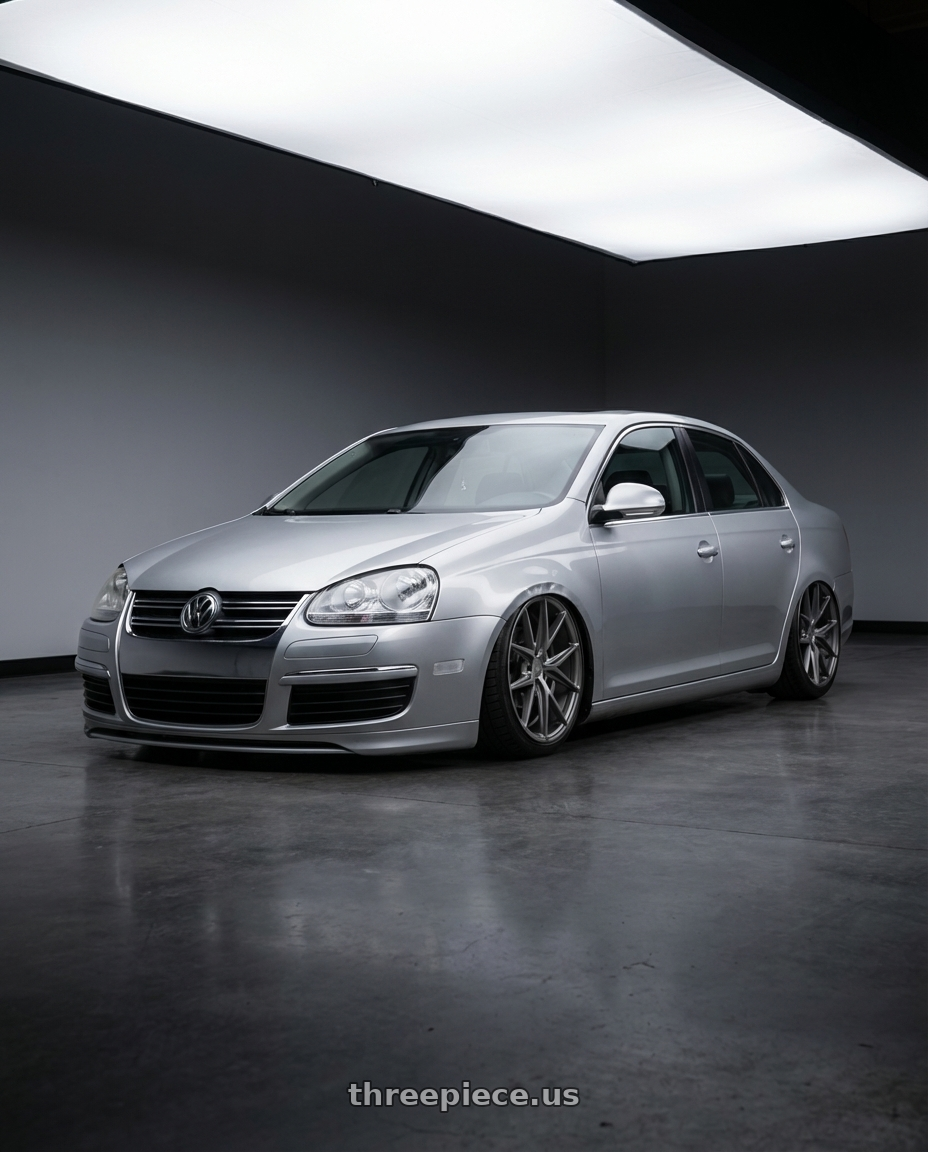 2009 Volkswagen Jetta GLI MK5 with Niche 1PC M116 MISANO 5X112 18X8 +30 MATTE GUN METAL wheels