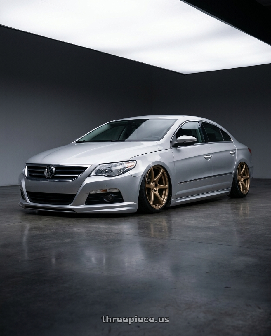 2015 Volkswagen CC with Kansei K11B Tandem 5X112 19x9.5 22 Bronze wheels