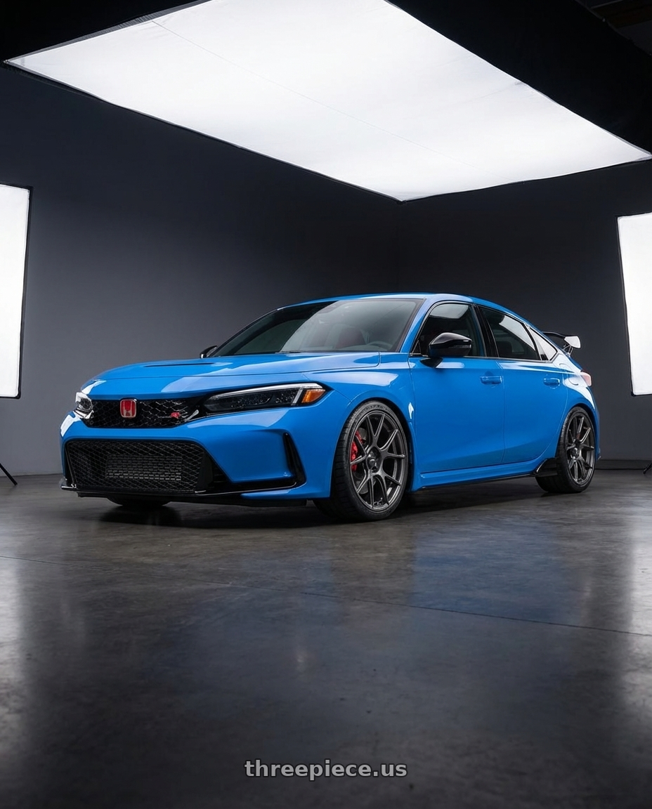 2024 Honda Civic Type R with Konig Ampliform 5x120 19x8.5+32 Dark Metallic Graphite wheels