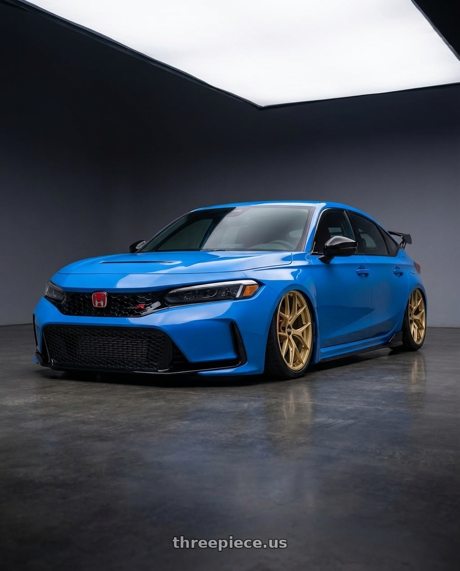 2024 Honda Civic Type R with BBS FI-R 5x120 19x9.5+22 Gold wheels