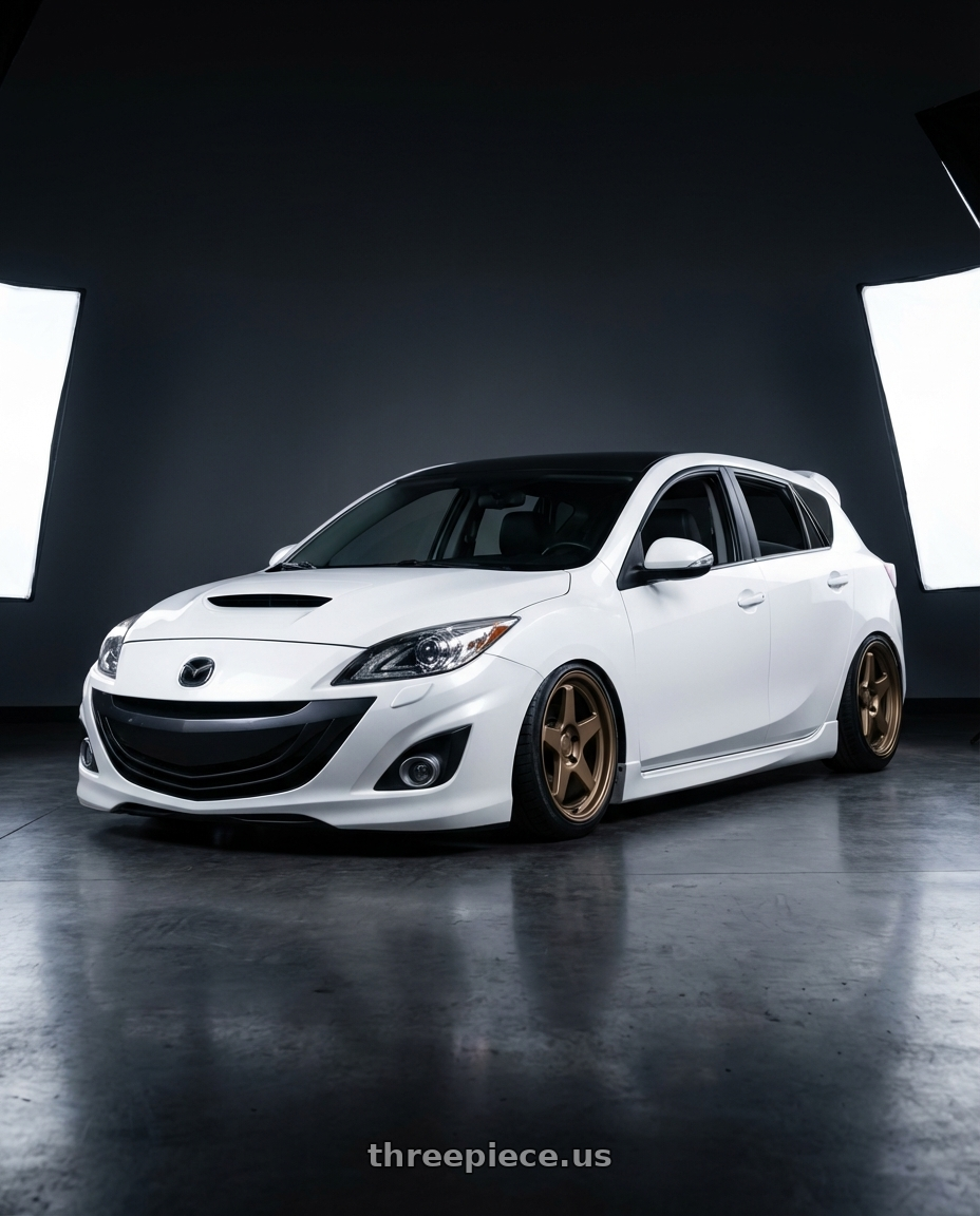 2012 Mazda Mazdaspeed3 with Kansei K12B KNP 5x114.3 18x9 12 Bronze wheels
