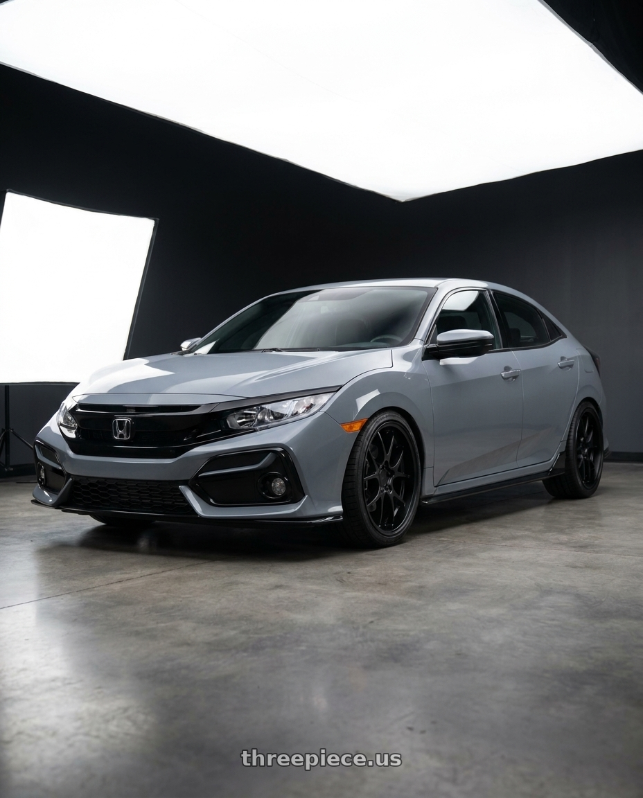 2021 Honda Civic Type R with Rotiform 207 5x120 19x9.5 +22 MATTE BLACK wheels