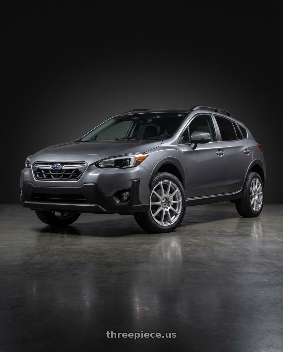 2021 Subaru Crosstrek Limited with Enkei EDR9 5x100/114.3 17x8+45 Silver wheels