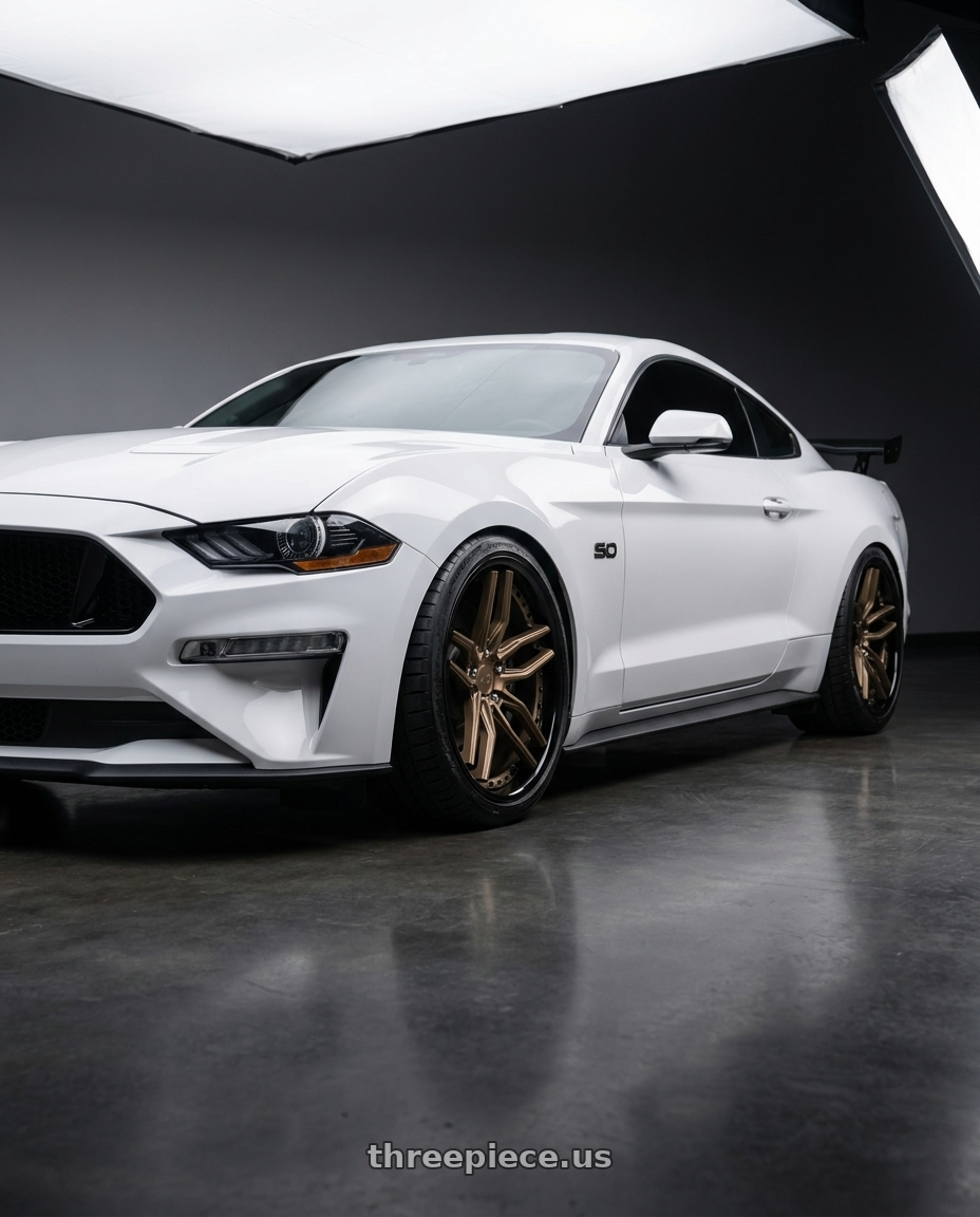 2019 Ford Mustang Performance Pack with Niche 1PC M195 METHOS 5X114.3 20X10.5 +40 MATTE BRONZE BLACK BEAD RING wheels