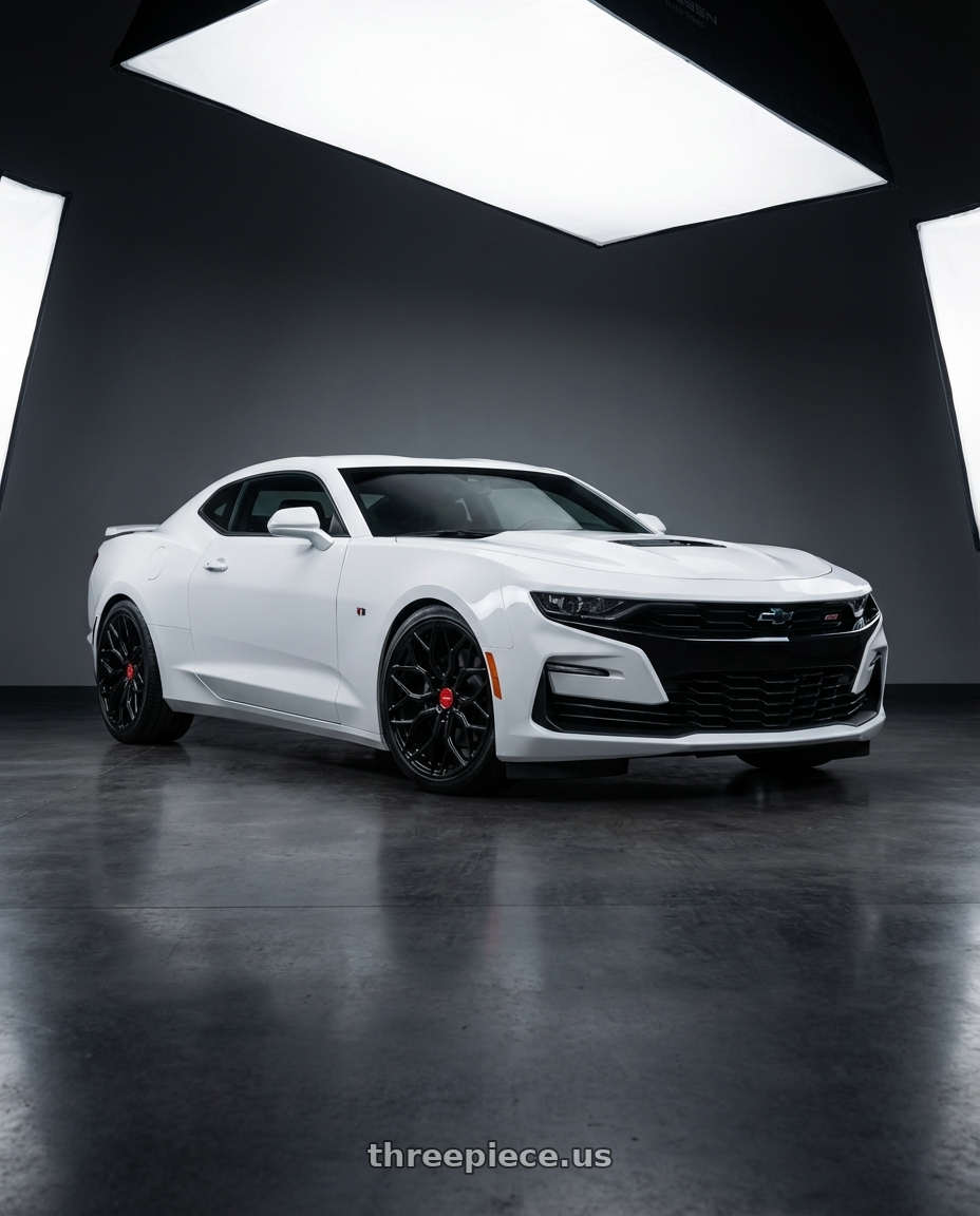 2022 Chevrolet Camaro with Vossen HF-2 20x9 / 5x120 / ET35 / Flat Face / 66.9 - Gloss Black Wheel - HF2-0B03 wheels