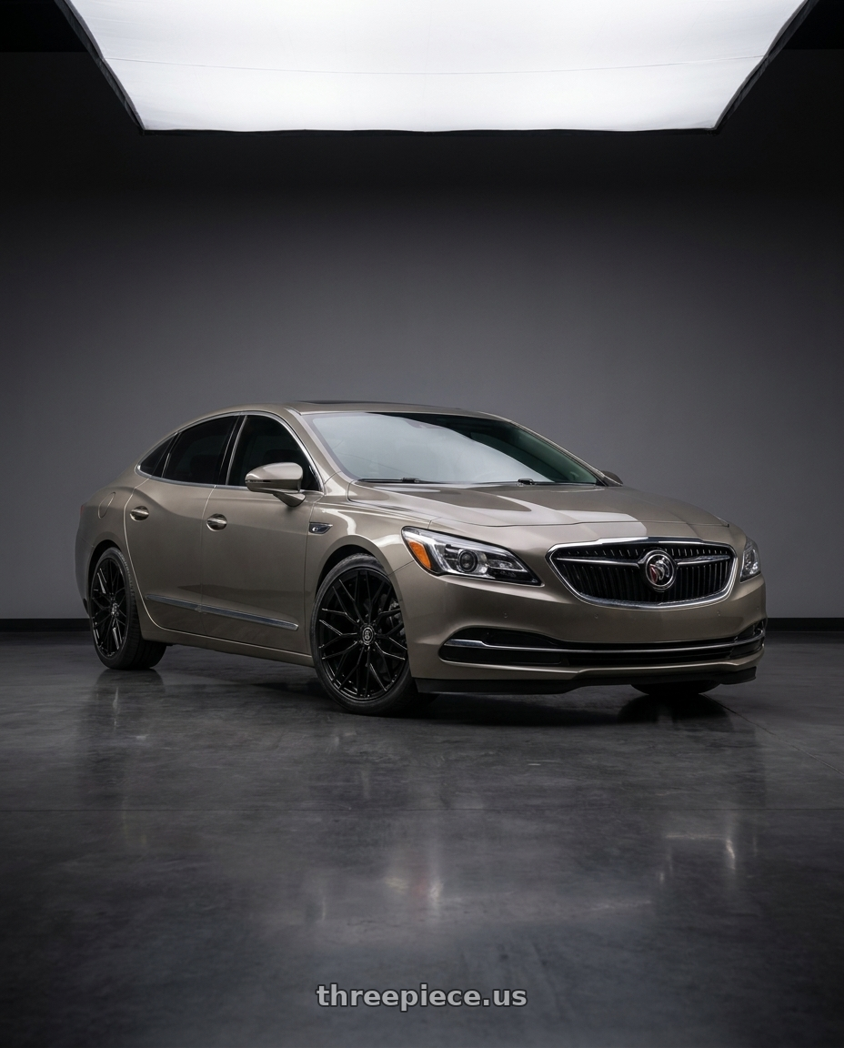 2017 Buick Lacrosse with AXE WHEELS EX44 5x115 18x8.5 +40 Gloss Black wheels