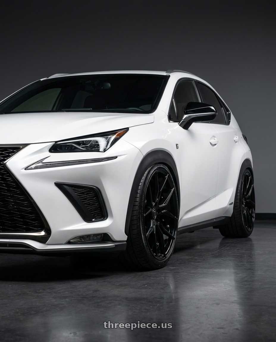 2020 Lexus nx with MARQUEE WHEELS M1000 5x120 20x10.5+38 GLOSS BLACK wheels