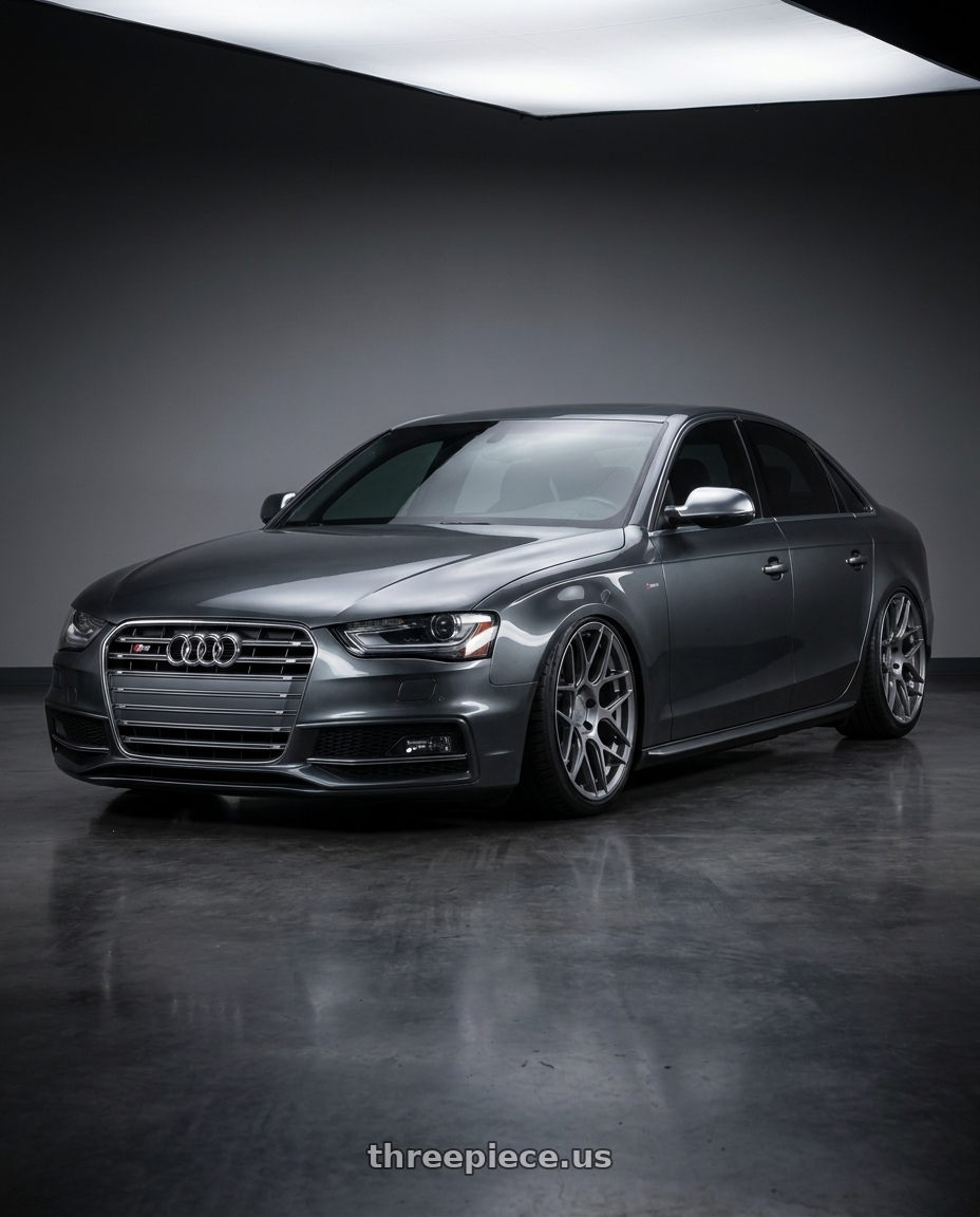 2015 Audi S4 B8.5 with Aodhan AFF2 5x112 19x8.5+35 Matte Gray wheels