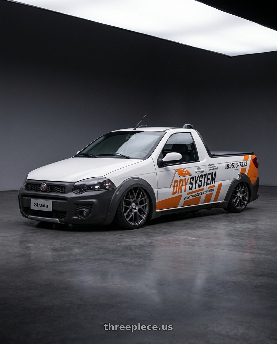 fiat strada 2017 hard working adesivada with TSW NURBURGRING 5X114.3 17X7.5 +45 MATTE GUNMETAL wheels