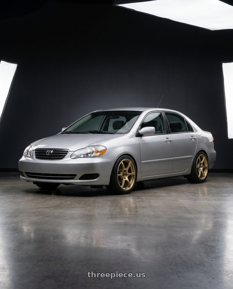 2006 Toyota Corolla Altis with Advan RGIII 4x100 18x7.0+42 Gold wheels