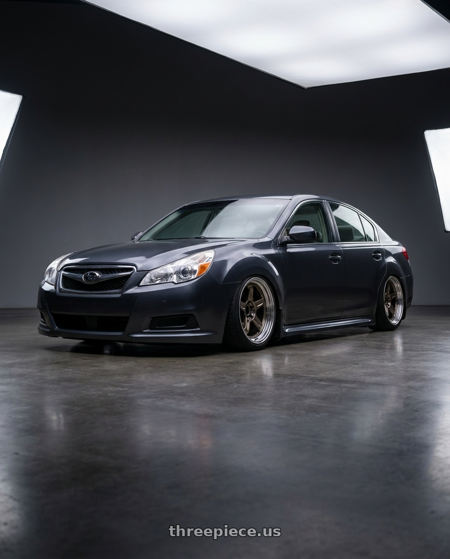 2014 Subaru Legacy 2 5 with Volk Racing 21C SPEC-SR 5x100 18x9 +30 SHINING BRONZE METAL wheels