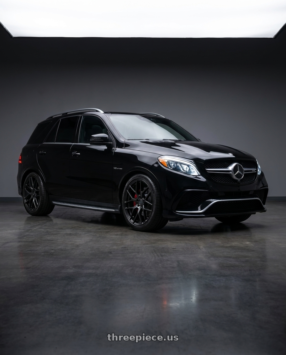 2018 Mercedes-Benz GLE 63 AMG with Petrol P2B 4X114.3 15X7 +40 GLOSS BLACK wheels
