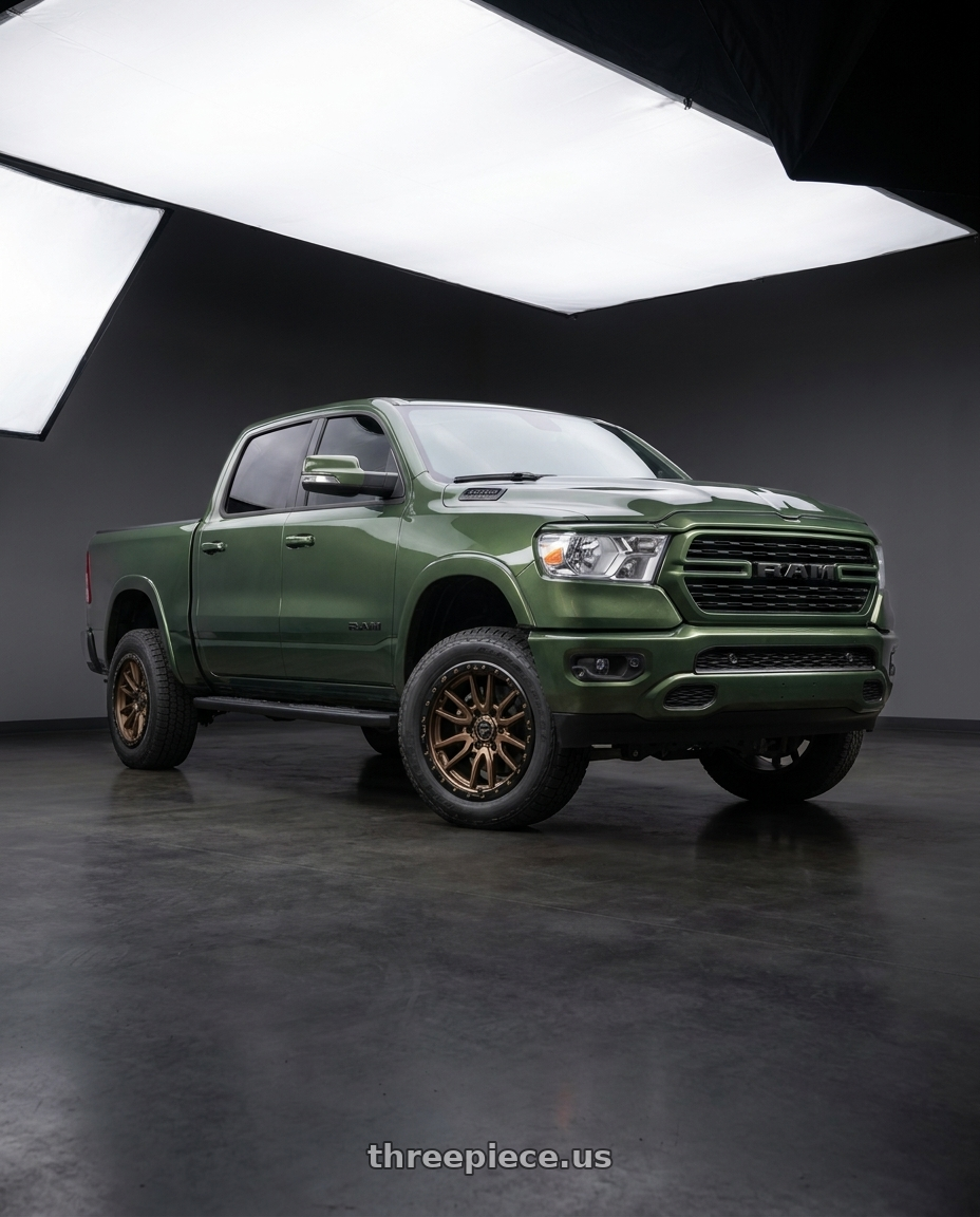 2026 Ram 1500 Bighorn serrento with Fuel 1PC D681 REBEL 6X139.7 20X9 +1 MATTE BRONZE BLACK BEAD RING wheels