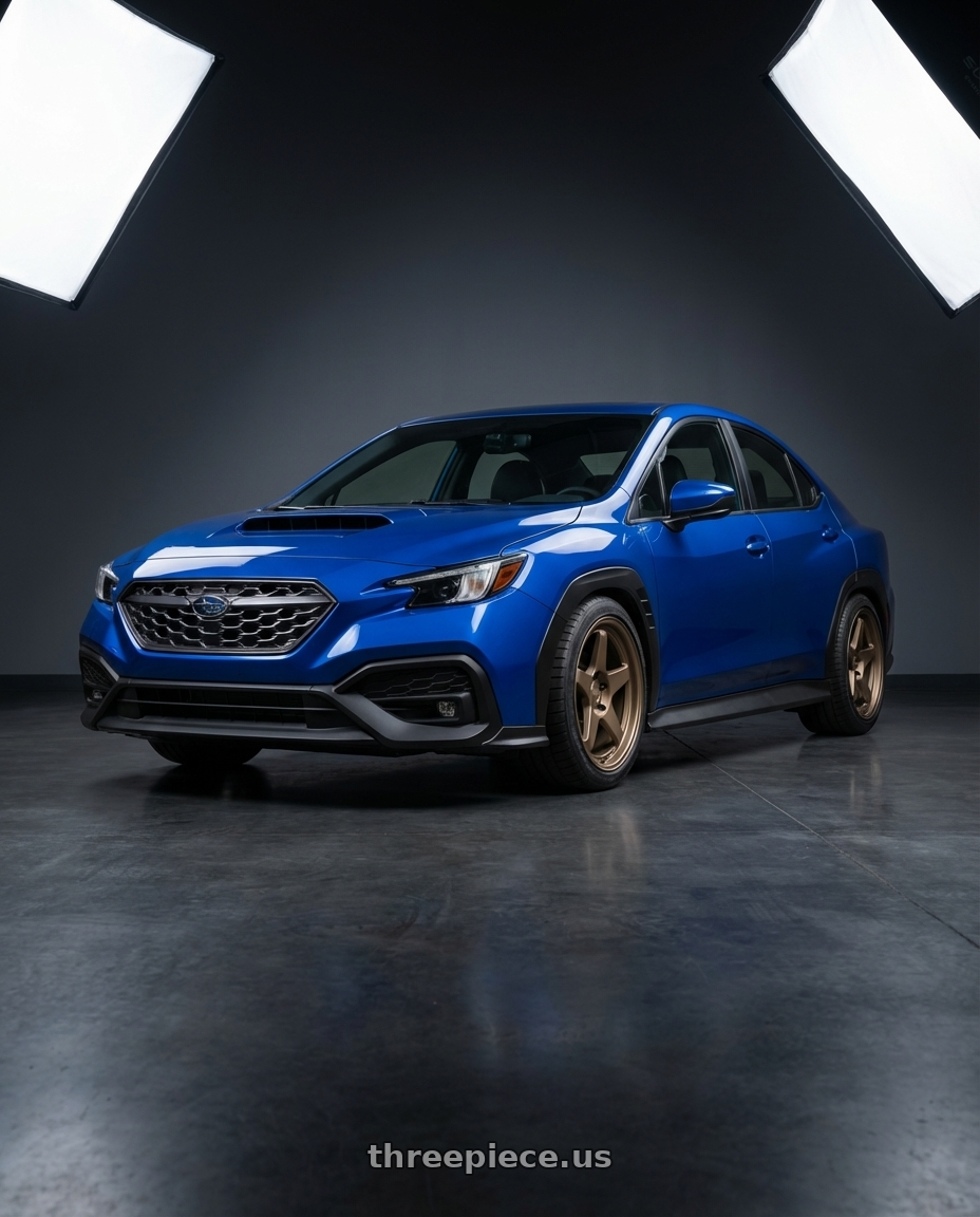 2024 Subaru WRX with Kansei K12B KNP 5x114.3 18x9 12 Bronze wheels