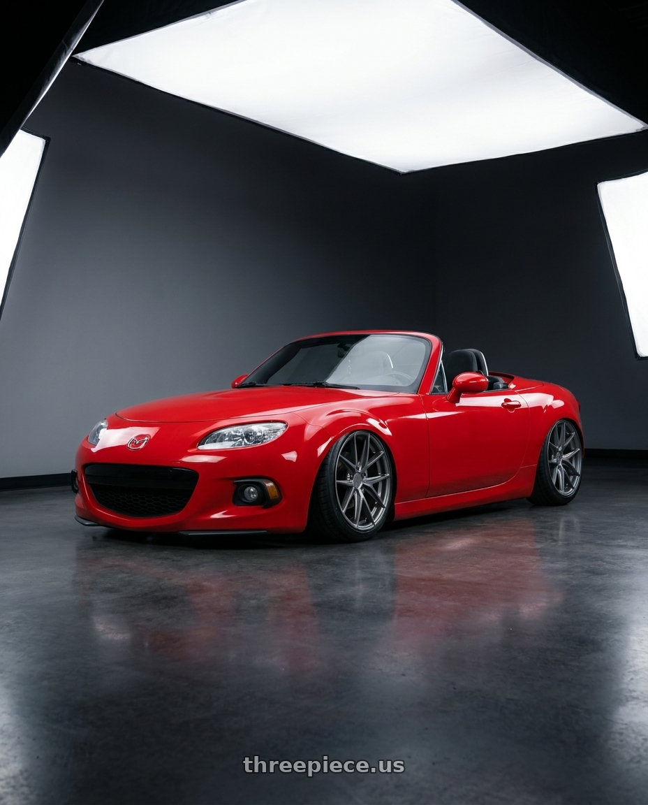 2012 Mazda MX-5 Miata NC with Niche 1PC M116 MISANO 5X114.3 17X8 +40 MATTE GUN METAL wheels