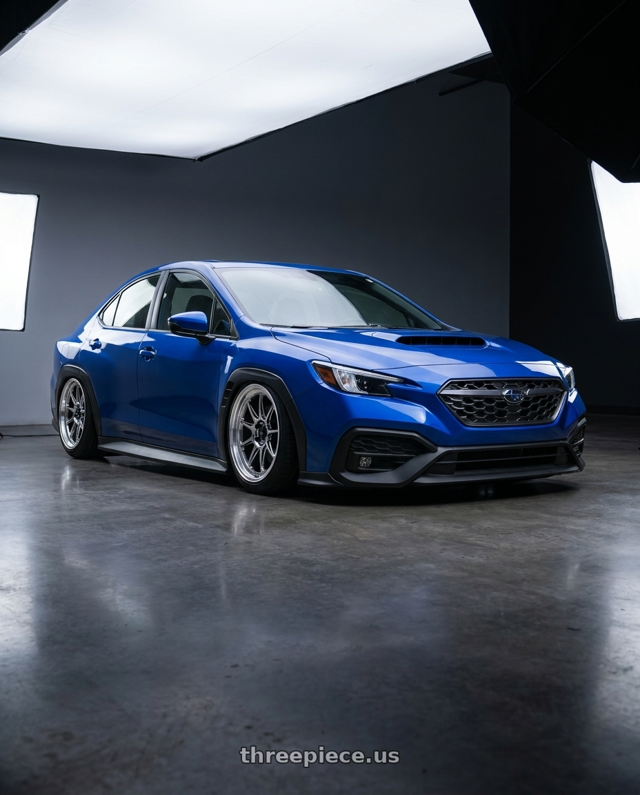 2024 Subaru WRX with Konig Countergram 5x114.3 19x9.5+25 Hyper Chrome / Machined Lip wheels