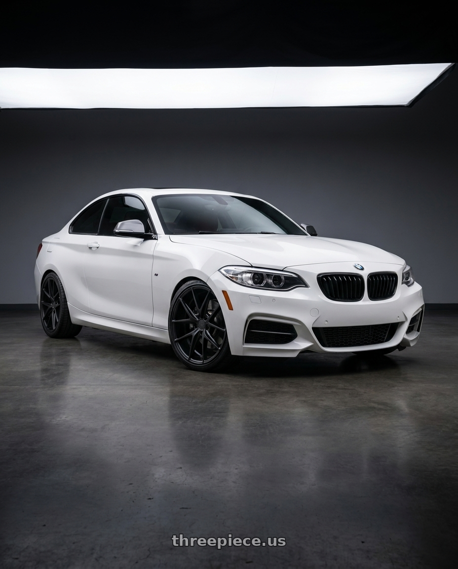 2018 BMW 2 Series F22 with Niche 1PC M117 MISANO 5X120 18X9.5 +40 MATTE BLACK wheels