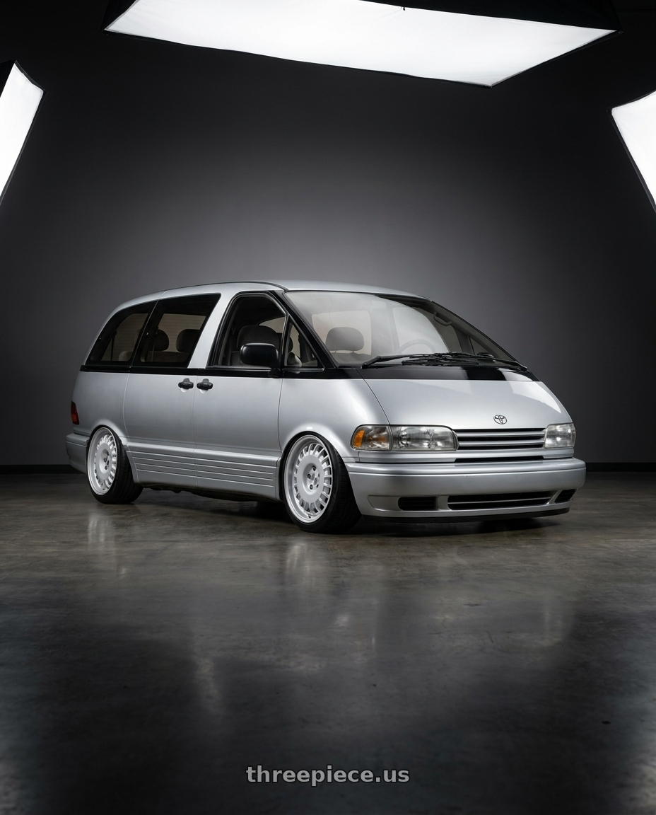 1997 Toyota previa with Rotiform RC205 PMF 5X120 20x10 +40 GLOSS SILVER wheels