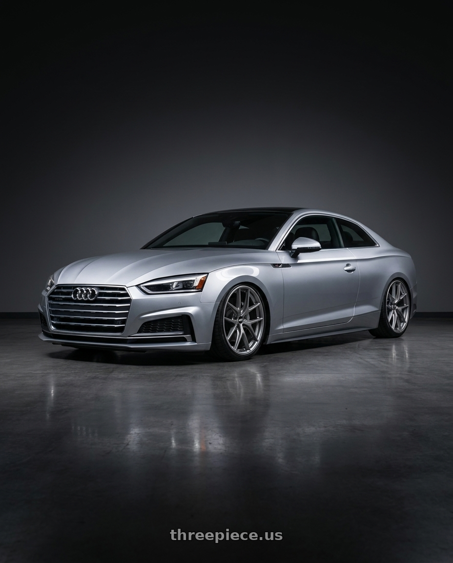 2018 Audi A5 with BBS CI-R 5x112 19x8.5 +32 Platinum Silver Polished Rim Protector wheels