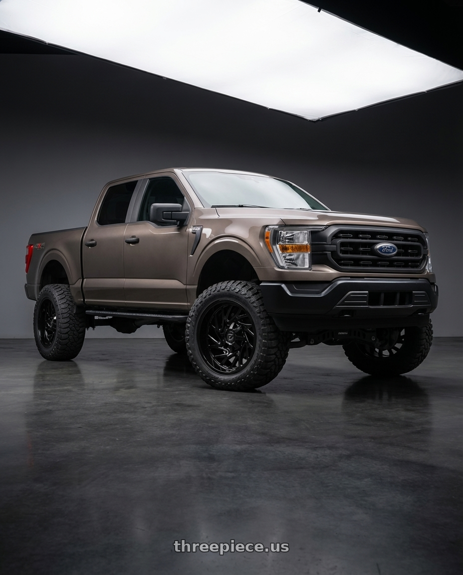 2013 Ford F-150 with Gear Off Road 769B 6X135/6x139.7 22x10 -19 Gloss Black wheels