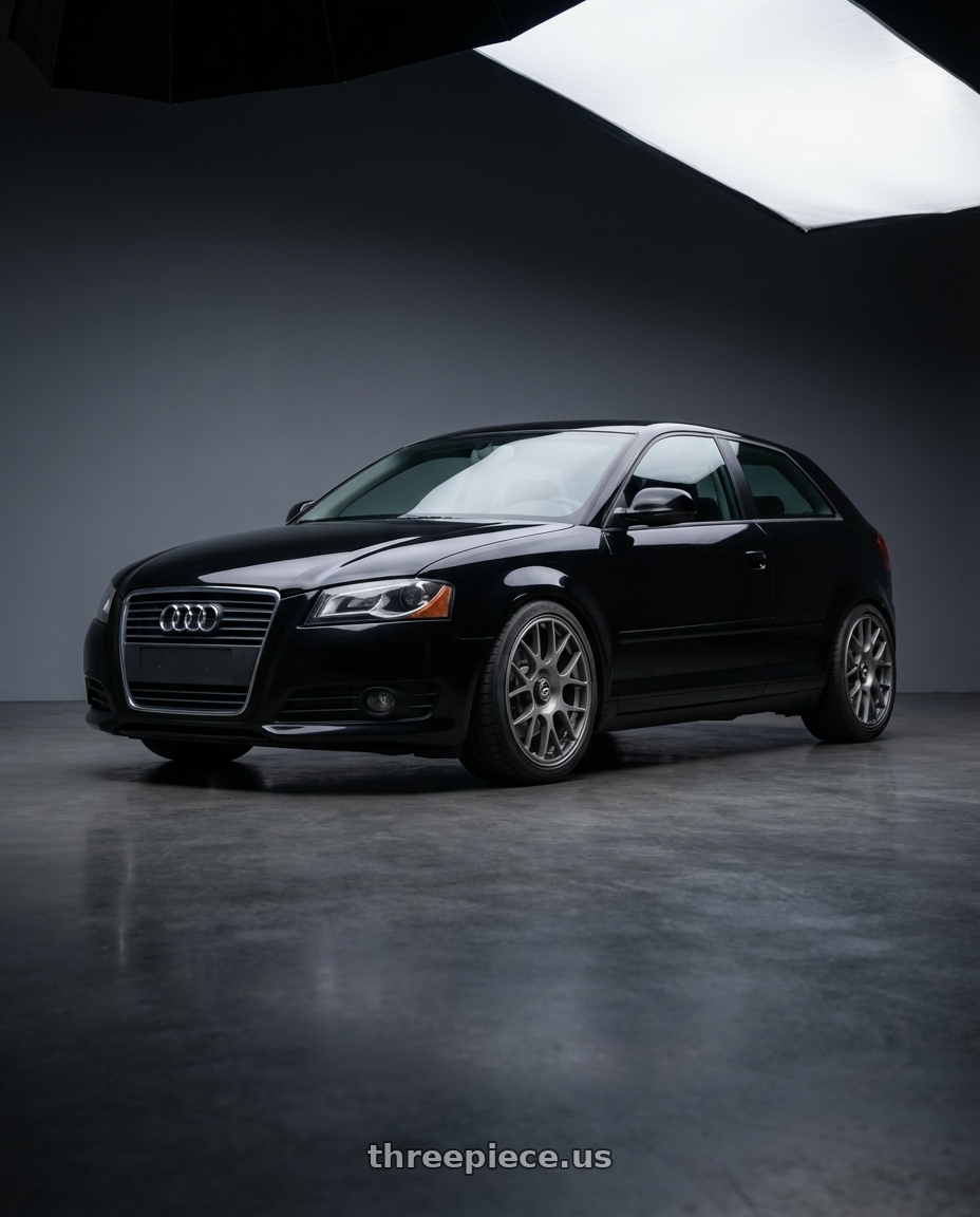 2012 Audi A3 8P with fifteen52 APEX 5x112 / 5x120 18x8.5 +35 FROSTED GRAPHITE (SATIN GREY) wheels