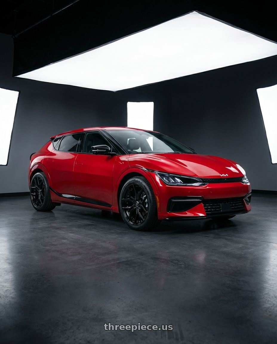 2024 kia ev6 with MARQUEE WHEELS M1000 5x114.3 20x10.5+38 GLOSS BLACK wheels