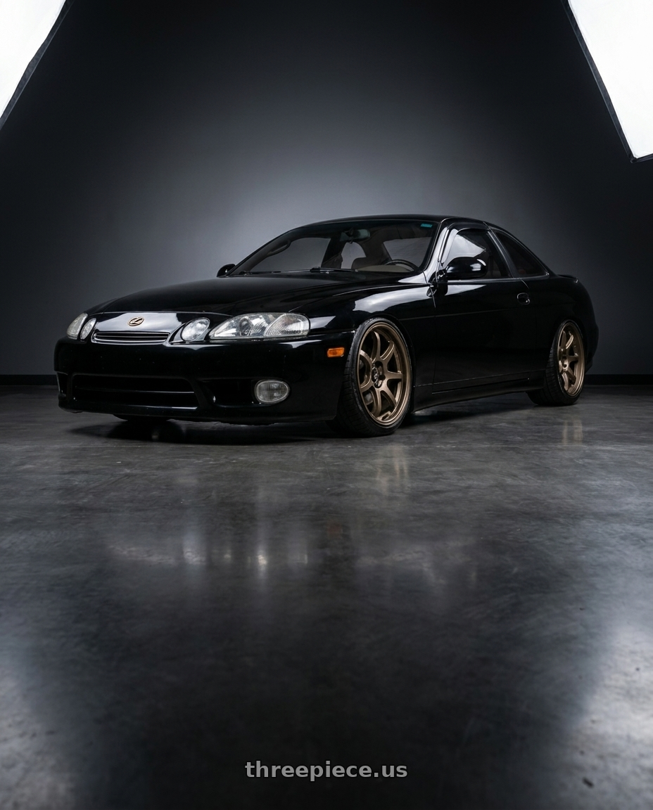 1997 lexus sc400 with Work Emotion D9r 5x100 19x8.5 +30 Matte Bronze wheels