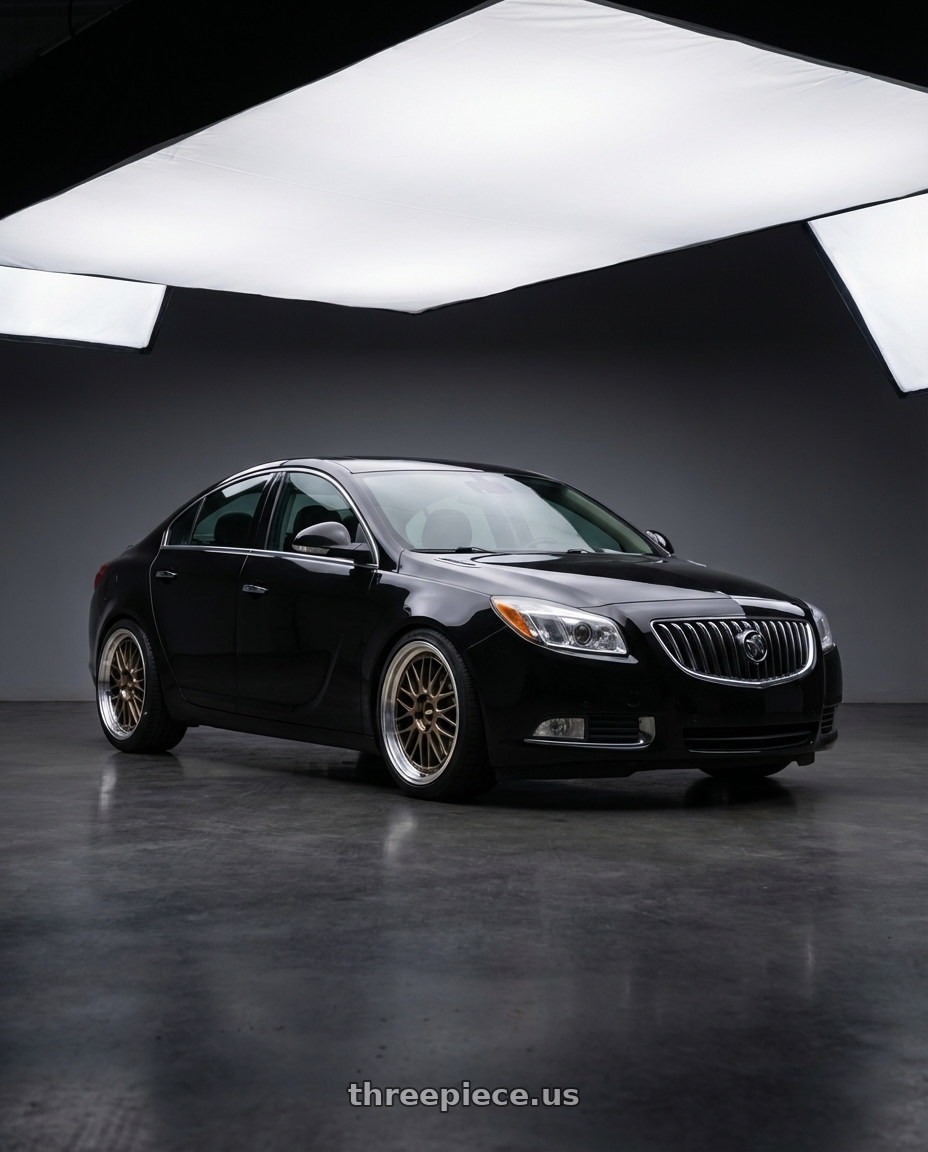 2013 Buick Regal Premium Turbo, black onyx with BBS LM 5x120 20x9 +15  Selenite Bronze Center / Diamond Cut Lip wheels