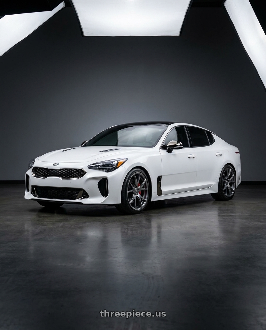 2021 Kia Stinger GT-Line with Forgestar CF5V 5x114.3 19x9 +35 Gloss Anthracite wheels