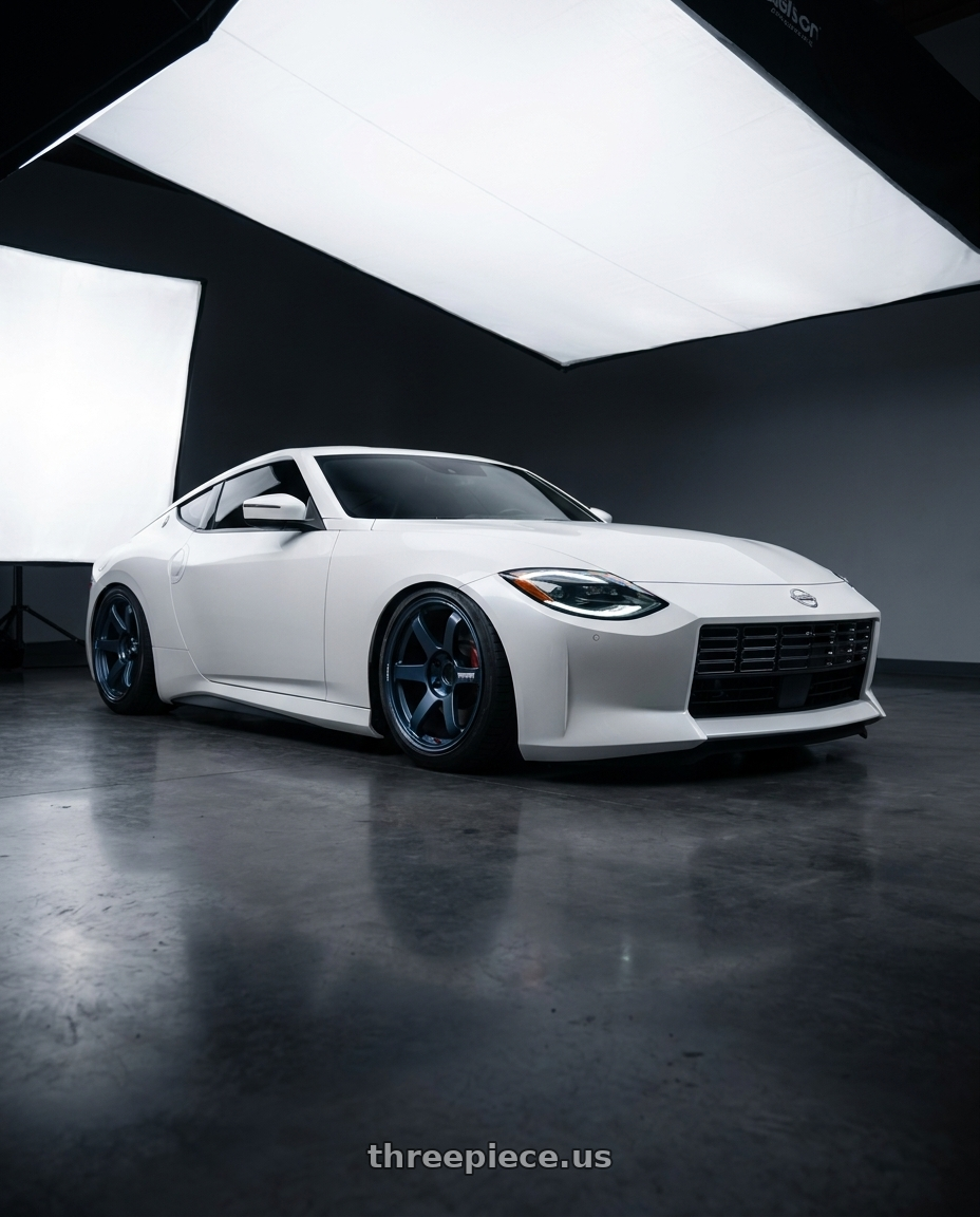 2023 nissan z with Volk Racing TE37 SAGA S-PLUS 5x114.3 19x9.5 +22 MAG BLUE wheels