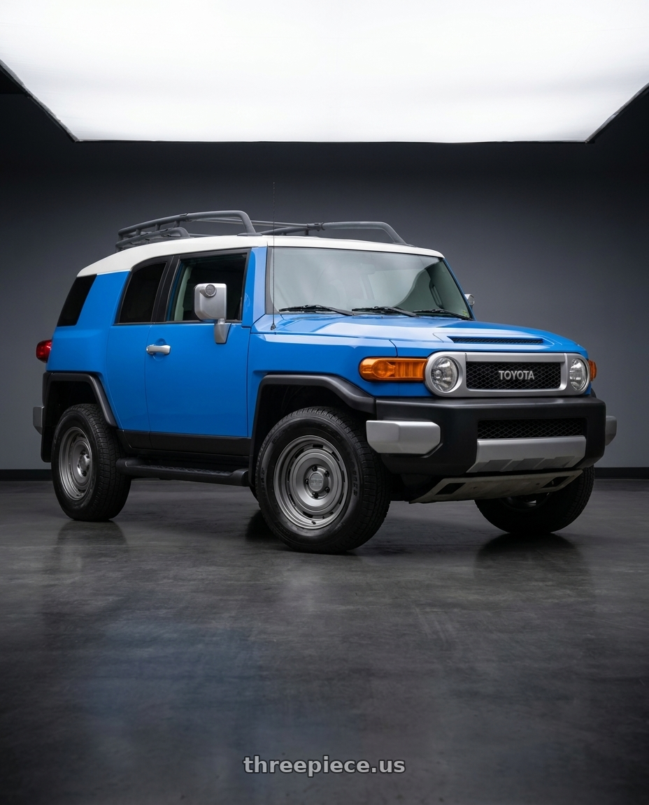 2007 Toyota FJ Cruiser with KMC KM720 ROSWELL 6X139.7 17X8.5 +0 MATTE ANTHRACITE wheels